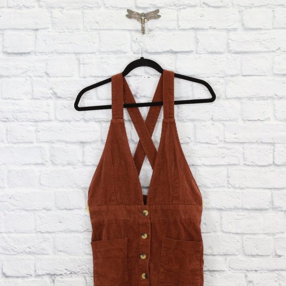 INDIGO REIN Corduroy Mini Skirt Romper Size 9 - Picture 2 of 8